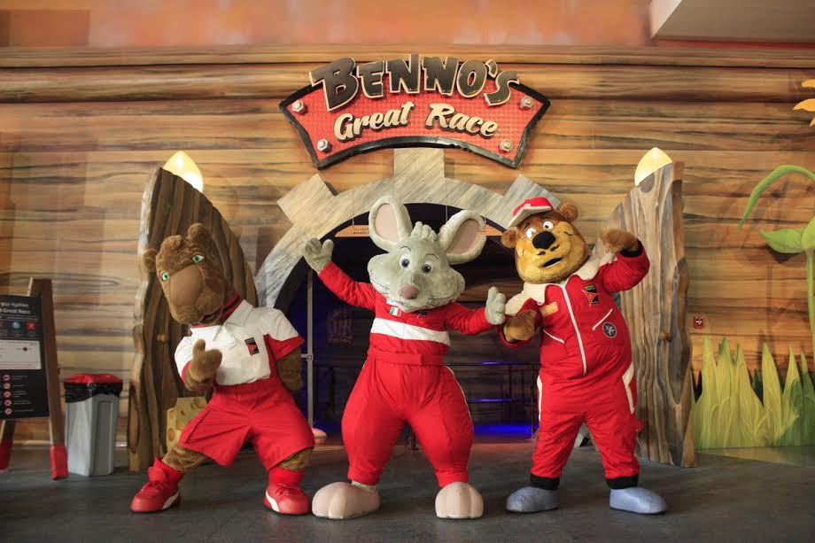 Khalil, Benno and Berto, Ferrari World Abu Dhabi