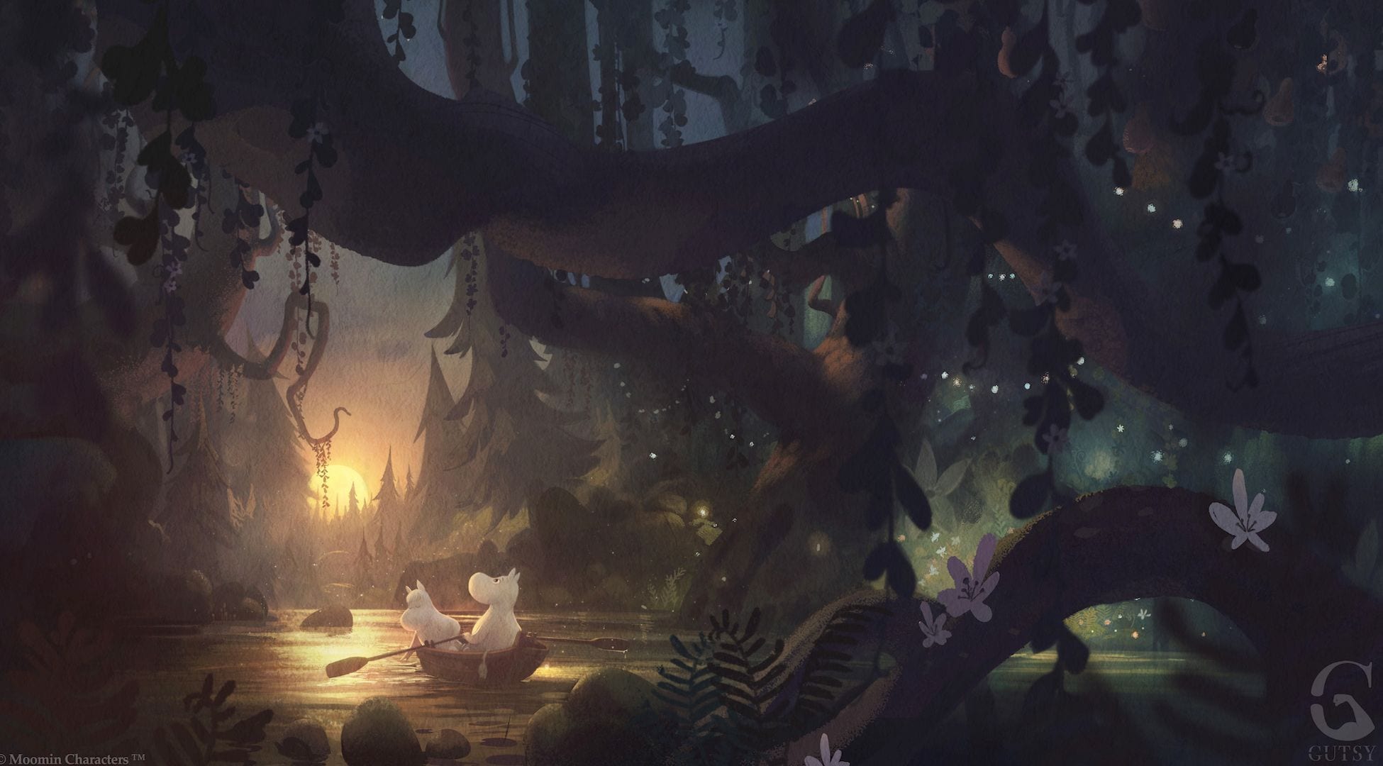 Moomin Midsummer concept background 1
