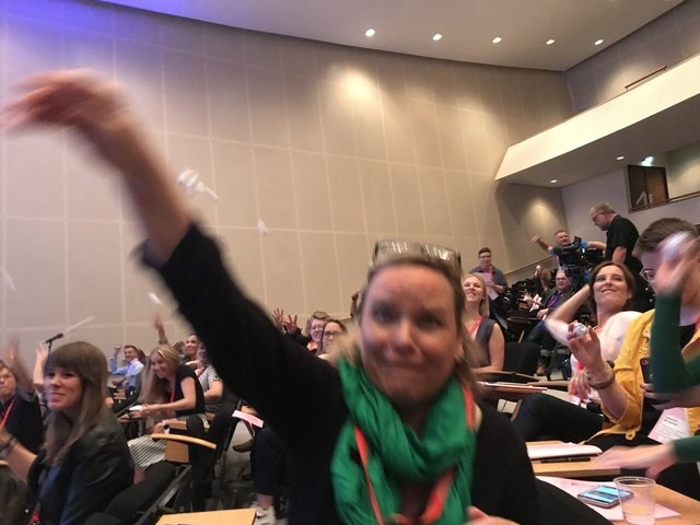Paper snowball fight MuseumNext 2017