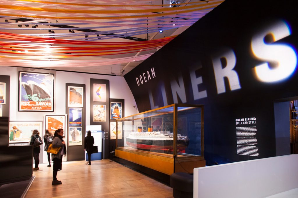 Sysco Productions audiovisual installation for the V&A's exhibition 'Ocean Liners: Speed & Style'