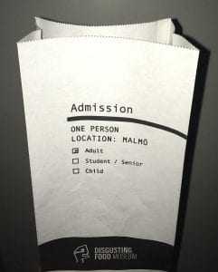 Disgusting Food Museum Admission Ticket