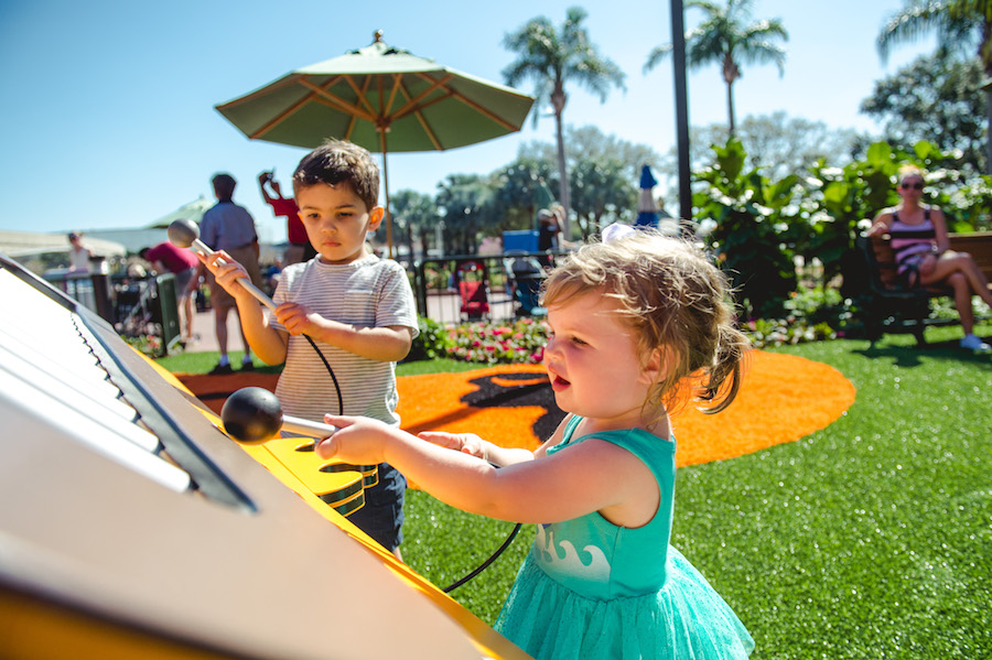 children at Epcot International Flower and Garden Festival